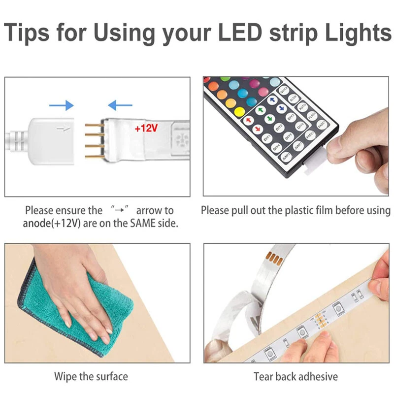 LED Strip Lights 16.4ft 5V USB RGB Color Changing led lights for bedroom decor - Image 2 of 4
