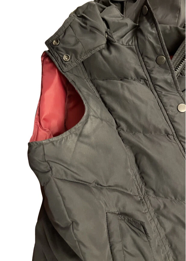 Chaleco con Capucha Heritage Forever 21 Negro y Granate Puffer L ASO BELLA SWAN Color Antiguo Foto 3 de 4