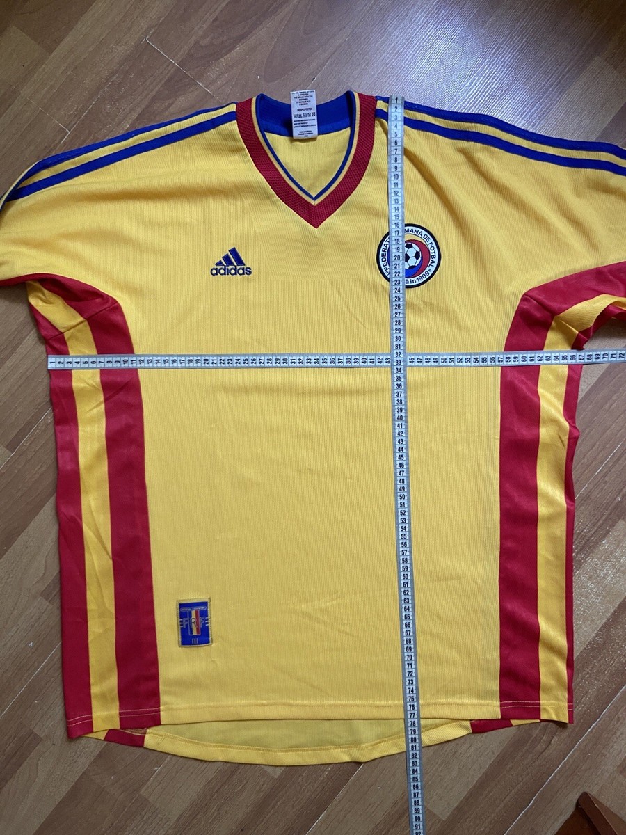 ROMANIA 1998 2000 HOME SHIRT JERSEY LONG SLEEVE ADIDAS sz XL MEN