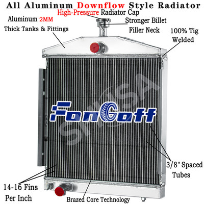 2-Row Aluminum Radiator for Lincoln Welder 200 250 AMP SA200,SA250,G1087,H19491