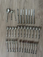 Oneida WM A. Rogers President Premier Stainless LTD 35 Pcs Serves 4 + Extra