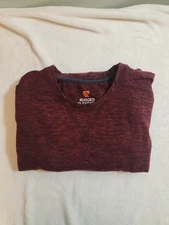 Rugged Elements Tshirt Mens Medium Red Base Layer Long Sleeve Crew Neck Utility