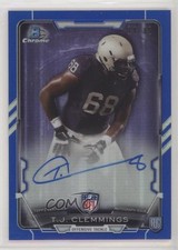 2015 Bowman Chrome Rookie Blue Refractor 34/99 TJ Clemmings #RCRA-TJC Auto 9mc
