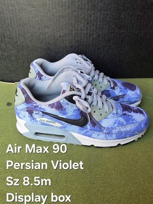 Nike Air Max 90 Persian Violet Light Gray Tie Dye Lace Up Low Top Sneaker Men's