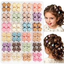 96pcs Mini Flower Hair Clips for Kids Cute Mini Claw Clips Hair Pins Colorful