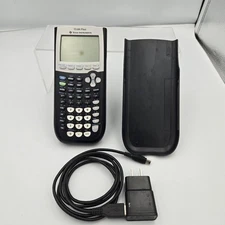 Texas Instruments TI-84 Plus Graphing Calculator Black Cover Tested - READ