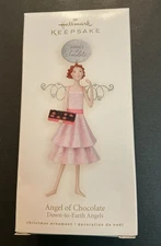 Hallmark Angel of Chocolate Down To Earth Angels Ornament 2008 QXG6471 NIB
