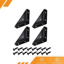 4pcs - Angle Corner Bracket 66mm x 66mm Cold Rolled Steel Braces Joining Support