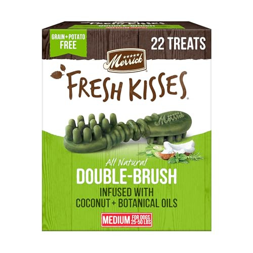 Merrick Fresh Kisses Dog Dental Chews Grain Free for Medium 