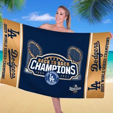Dodgers World Series 2025 Rectangle Beach Towel