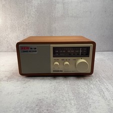 Sangean WR-11 AM/FM 2 Bands Wooden Cabinet Radio MCM Style Tested  Works 
