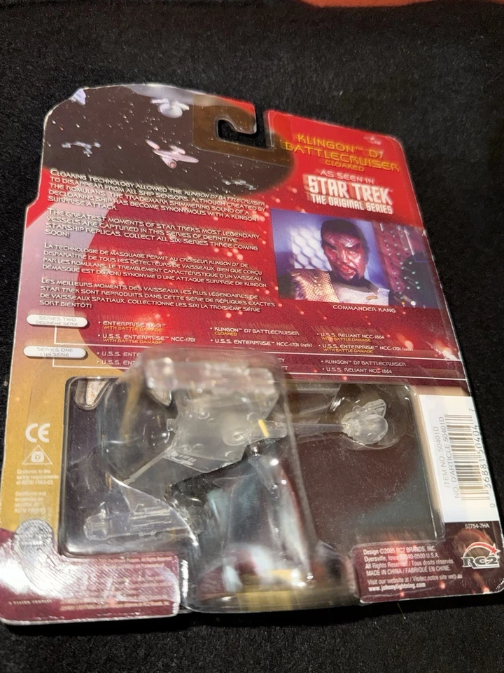 Legends of Star Trek Klingon D7 Battle Cruiser Cloaked Die-Cast Johnny Lightning - Imagem 3 de 4