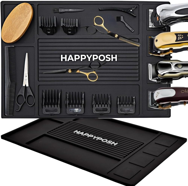 Magnetic Barber Mat, Barber Mats for Clippers, Barbershop Salon Pad for Station,