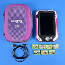 LeapFrog LeapPad Ultra 33300 Pink Learning Tablet Lot 7 Games W/STYLUS