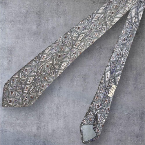 Corbata de seda HERMES gris buen estado - Imagen 4 de 11