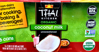 Thai Kitchen Organic Coconut Milk Unsweetened 6 Count x 13.66 Fl Oz EXP 02/2027