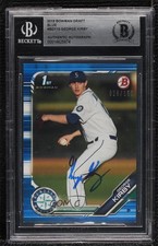 BAS 2019 Bowman Draft Blue 28/150 George Kirby #BD-115 BGS Authentic Auto 03hd