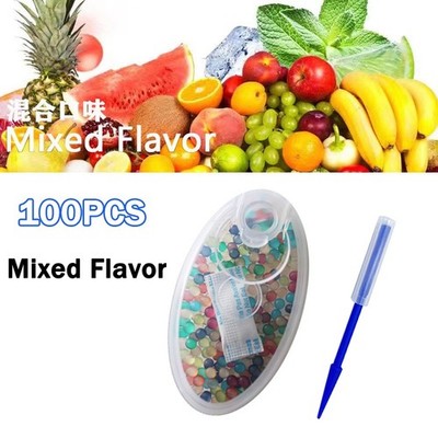 100 Stck. Zigarettenperlen Zum Selbermachen Explosion Pops, Frucht Minze Menthol Geschmack Pinsel Kugel