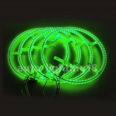 For Polaris Can-am Sport UTV SxS 4PCS 17.5'' RGB LED Illuminated Wheel Ring Light