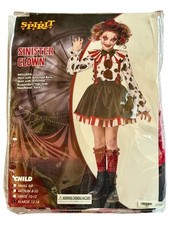 Spirit of Halloween Sinister Clown Halloween Costume Child XL 12-14 Complete