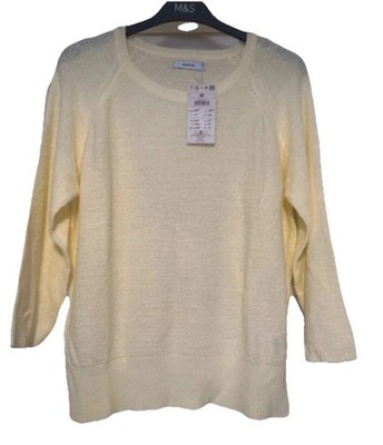 Reserved Premium Pullover - Gr. M - gelb Feinstrick neu - Lagenlook Stück
