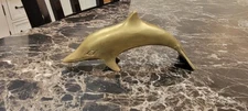 Vintage Brass Dolphin Figurine/Paper weight 6"
