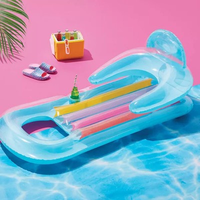 SUN SQUAD  INFLATABLE LOUNGE POOL FLOAT- SUN SQUAD  - Blue