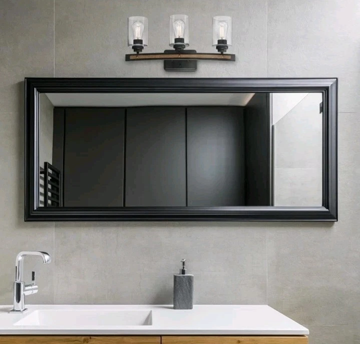 Luz de tocador Westinghouse 6128700 escoba 3 luces 24" W - negra Foto 2 de 4