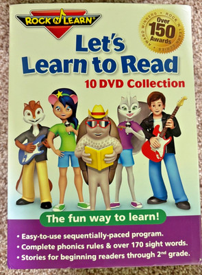 Rock N Learn Let's Learn to Read 10 DVD Set Phonics Sight Words Homeschool K-2