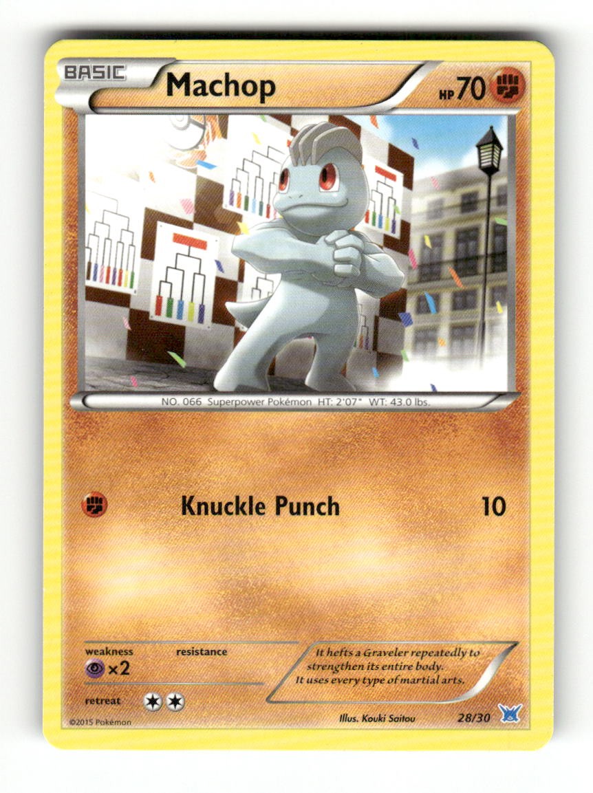 Machop 28/30 XY Trainer Kit Latias Latios Pokemon Moderately Played