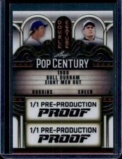 2026 Leaf Metal Pop Century Charlie Sheen Tim Robbins Double Feature Proof #1/1