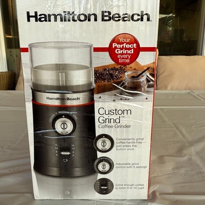 Hamilton Beach Custom Grind Coffee Grinder 14 Cups, Black