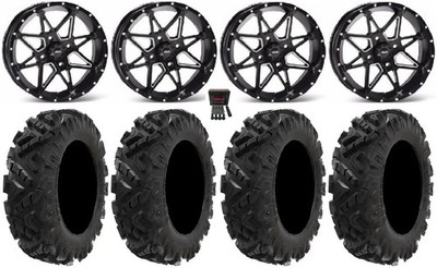 ITP Tornado 15'' Wheels Black 28'' Attack 2.0 Tires Yamaha Viking Wolverine