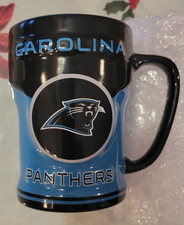 Carolina Panthers Coffee Mug Relief Sculpted Team Color Logo - 14 oz NFL, NOS