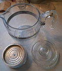 VTG Pyrex Flameware Glass Percolator Coffee Pot 7756-B 6 Cup *Missing Stem Only