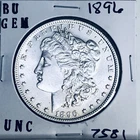 1896 BU GEM MORGAN SILVER DOLLAR UNC MS+++ U.S. MINT RARE COIN 7581