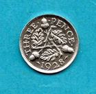 1928 George V Threepence — photo from another recent sale