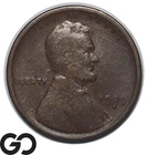 1909-S Lincoln Cent Wheat Penny Key Date First Year San Francisco Mint Fine