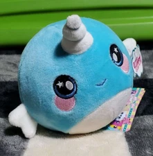 Squeezamals™ NADIA the Blue Narwal Stuffed Plush Toy Kawaii FAST SHIPPING