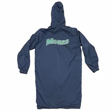 Vintage Ripon Jackets Gunthers Athletic Service MINERS Long Coat Green Blue Sz M