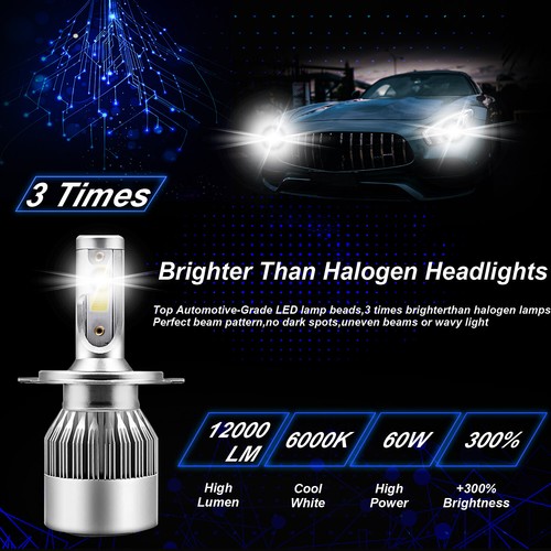 Combo 4x faros LED haz alto bajo + bombillas antiniebla para Nissan Versa 2007-2018 - Imagen 7 de 12
