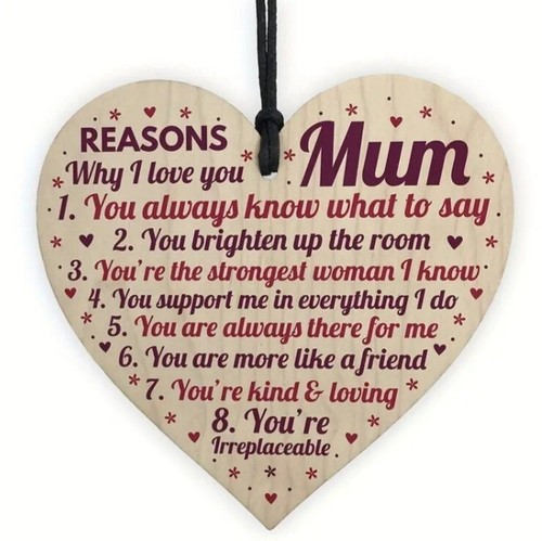 MAMA PLAKETTE Muttertagsgeschenk Herz Holzgeschenk Liebe Schild Geschenk für Mama Geburtstag