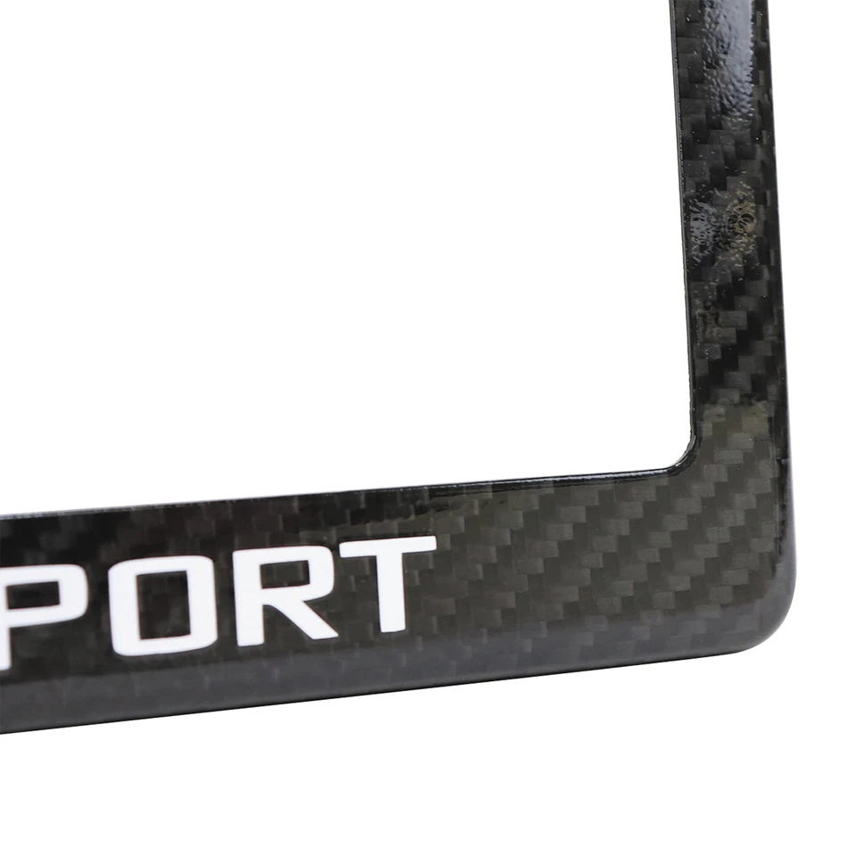 License Plate Frame - Carbon Fiber-Red & White Grand Sport Logo-1996 C2 Corvette - Imagem 4 de 4