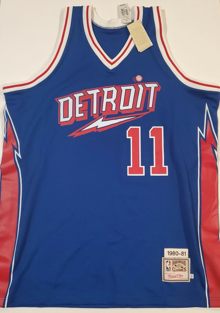 Detroit Pistons 11 Bob McAdoo NBA Mitchell and Ness Jersey Size 52 New w/ Tags