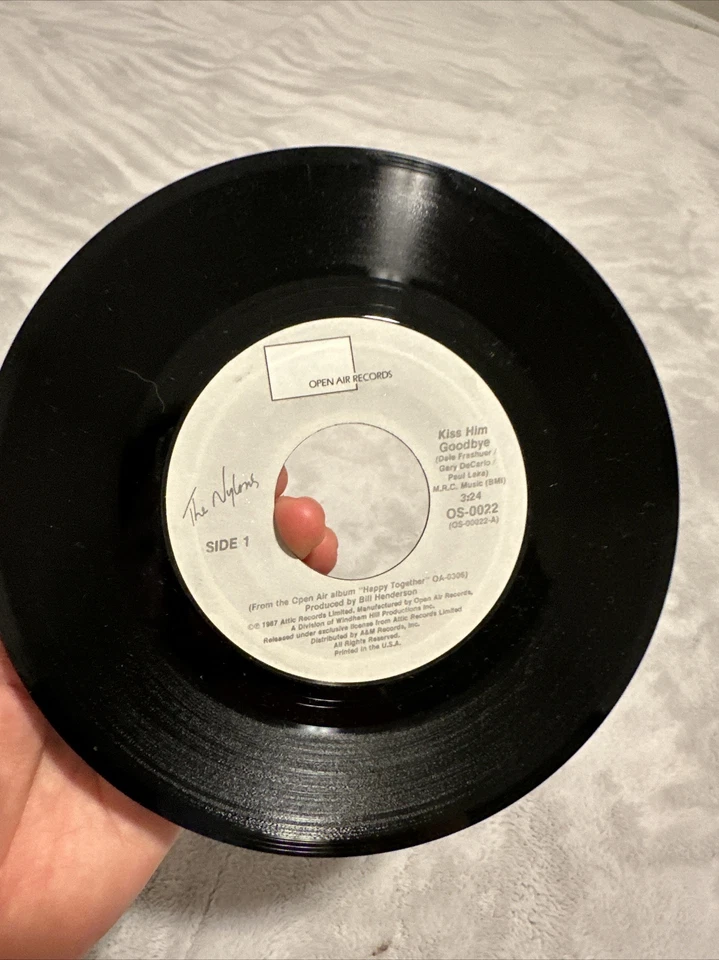 THE NYLONS KISS HIM GOODBYE / WHAT THEY CALL MAGIC 45 NM Open Air OS-0022 1987 - Image 3 of 4