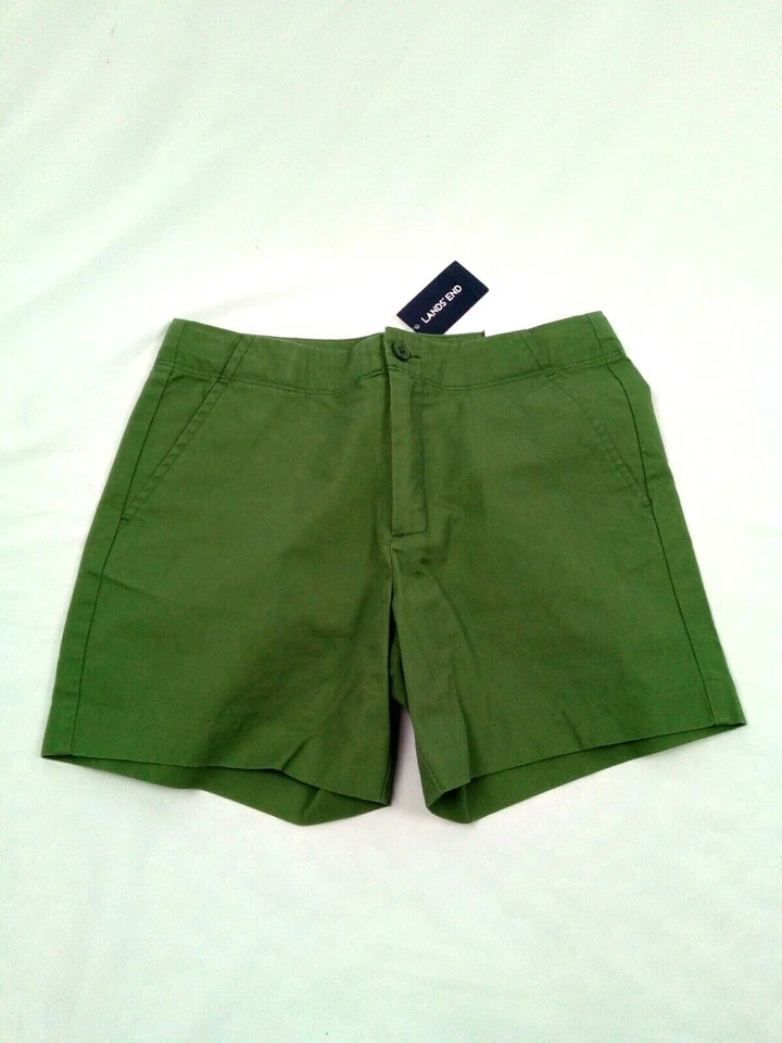 Pantalones Cortos Lands' End Niñas Verde Vid Talla 10 con Cintura Ajustable Foto 2 de 4