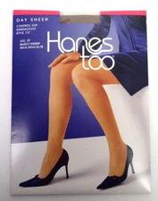 Hanes Too Day Sheer Pantyhose 137 Size EF Barely There Control Top USA New