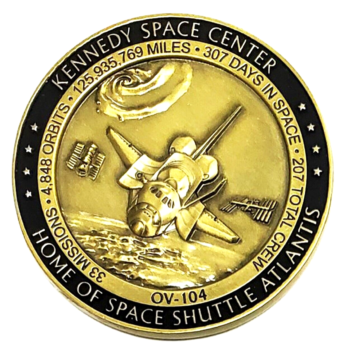 ATLANTIS -NASA SPACE SHUTTLE-KENNEDY SPACE CENTER- FLOWN METAL