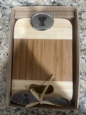 Texas Tech University TTU Bamboo Mini Serving Board with Cheese Spreader