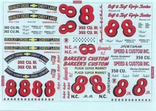 Plastic Performance Products #8 Ralph Earnhardt 1955 Chevy/Chevelle/Camaro decal